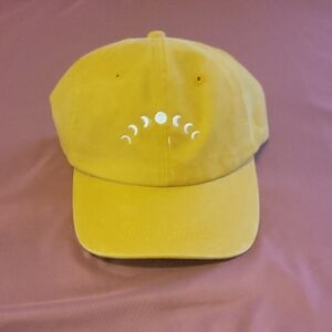 Yellow Cap with Moon Phases Design